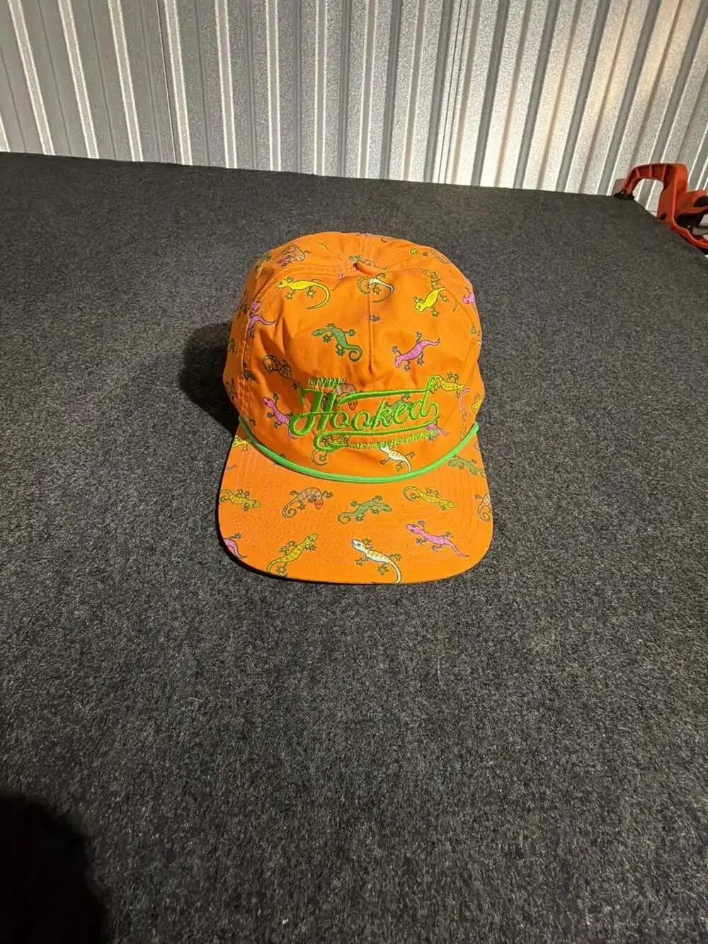 Livin' Hooked Tropical Gecko Rope Snapback Hat